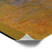 Monet - Water Lilies (geel), populair schilderij Poster (Hoek)