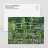 Monet Water Lilies Japanse brug Briefkaart (Voorkant / Achterkant)