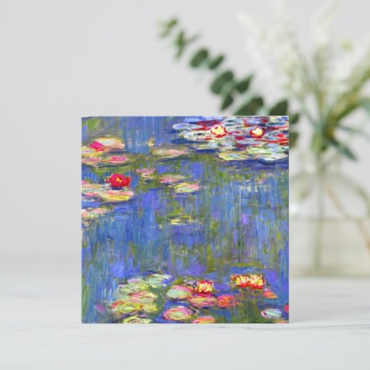 Monet Water Lilies Kaart (Staand voorkant)