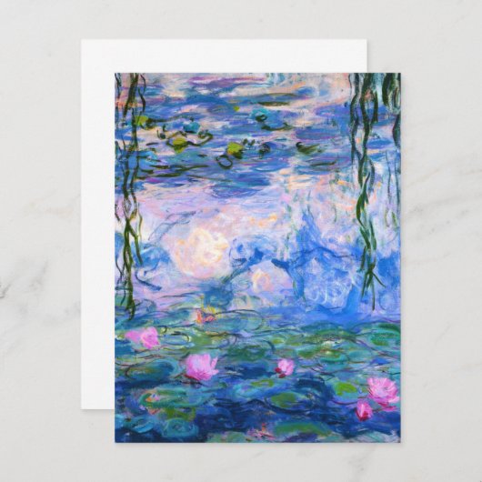 Monet Water Lilies Kaart (Voorkant / Achterkant)