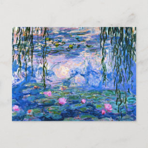 Monet - Water Lilies, kunstwerk van 1919 Briefkaart