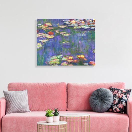 Monet Water Lilies Masterstuk Schilderen Canvas Afdruk (Insitu (Woonkamer))