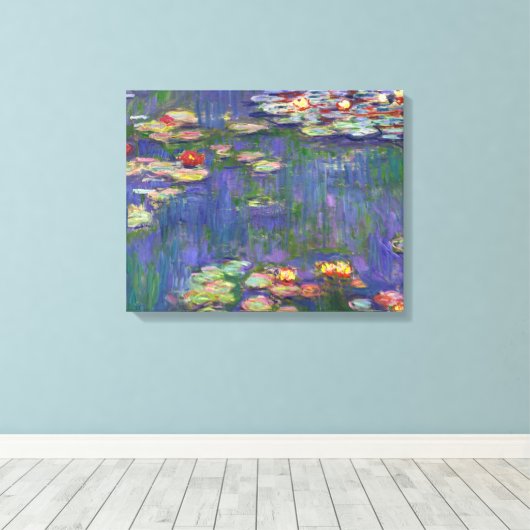 Monet Water Lilies Masterstuk Schilderen Canvas Afdruk (Insitu (Houten vloer))