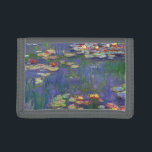Monet Water Lilies Masterstuk Schilderen Drievoud Portemonnee<br><div class="desc">Monet Water Lilies - Dit klassieke schilderij van Monet werd in 1916 geschilderd door Claude Monet. Het maakt deel uit van zijn beroemde collectie van de waterleiding waar hij schildert in zijn tuin in Giverney,  Frankrijk. Een meesterwerk schilderij.</div>
