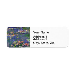 Monet Water Lilies Masterstuk Schilderen Etiket