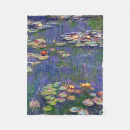 Monet Water Lilies Masterstuk Schilderen Fleece Deken (Voorkant)