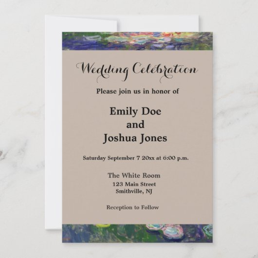 Monet Water Lilies Masterstuk Schilderen Kaart (Voorkant)