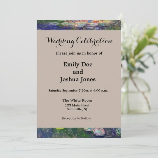 Monet Water Lilies Masterstuk Schilderen Kaart (Staand voorkant)