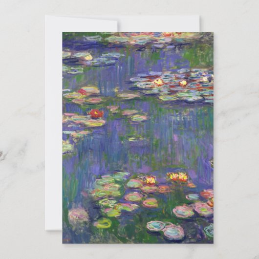 Monet Water Lilies Masterstuk Schilderen Kaart (Achterkant)