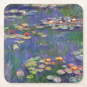 Monet Water Lilies Masterstuk Schilderen Kartonnen Onderzetters