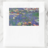 Monet Water Lilies Masterstuk Schilderen Rechthoekige Sticker (Tas)