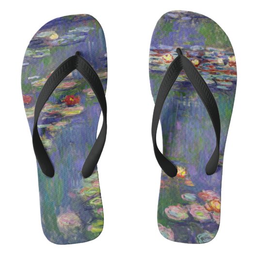 Monet Water Lilies Masterstuk Schilderen Teenslippers (Voetbed)