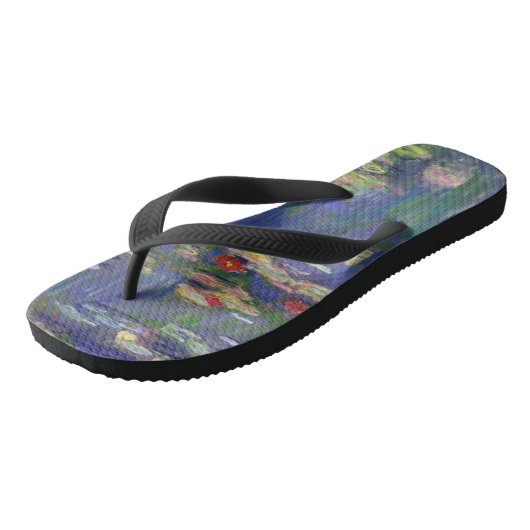 Monet Water Lilies Masterstuk Schilderen Teenslippers (Schuin)