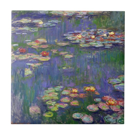 Monet Water Lilies Masterstuk Schilderen Tegeltje (Voorkant)