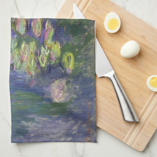 Monet Water Lilies Masterstuk Schilderen Theedoek (Quarter Fold)