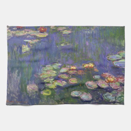 Monet Water Lilies Masterstuk Schilderen Theedoek (Horizontaal)