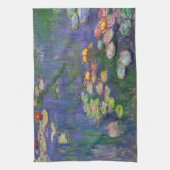 Monet Water Lilies Masterstuk Schilderen Theedoek (Verticaal)