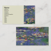 Monet Water Lilies Masterstuk Schilderen Visitekaartje (Voorkant / Achterkant)