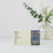 Monet Water Lilies Masterstuk Schilderen Visitekaartje (Staand voorkant)