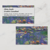 Monet Water Lilies Masterstuk Schilderen Visitekaartje (Voorkant / Achterkant)