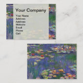 Monet Water Lilies Masterstuk Schilderen Visitekaartje (Voorkant / Achterkant)