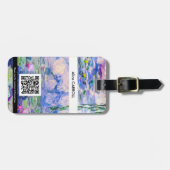 Monet - Water Lilies / Nympheas 1919 - QR-code Bagagelabel (Voorkant horizontaal)