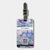 Monet - Water Lilies / Nympheas 1919 - QR-code Bagagelabel (Voorkant verticaal)