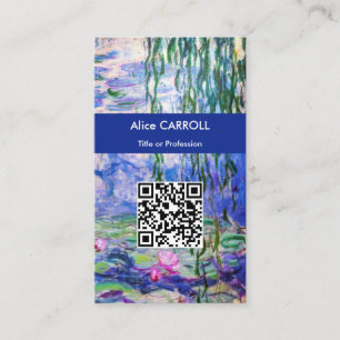 Monet - Water Lilies / Nympheas 1919 - QR-code Visitekaartje