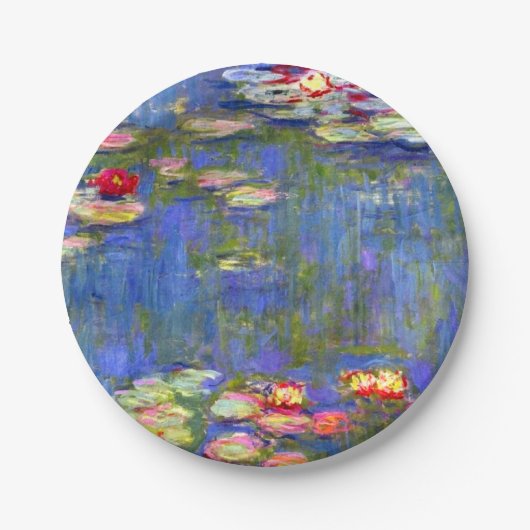 Monet Water Lilies Papieren Bordje (Voorkant)