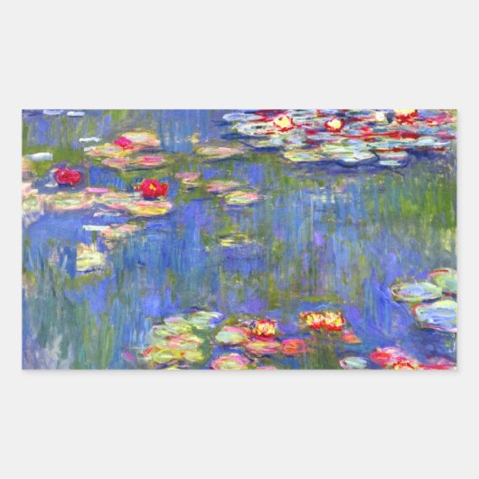 Monet Water Lilies Rechthoekige Sticker (Voorkant)