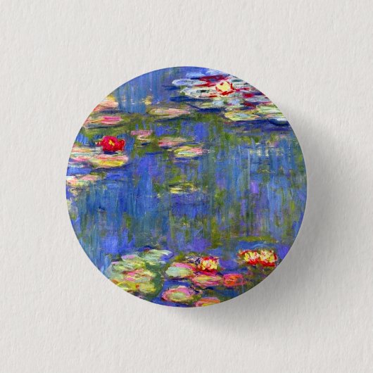 Monet Water Lilies Ronde Button 3,2 Cm (Voorkant)