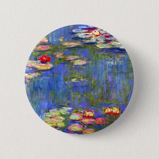 Monet Water Lilies Ronde Button 5,7 Cm (Voorkant)