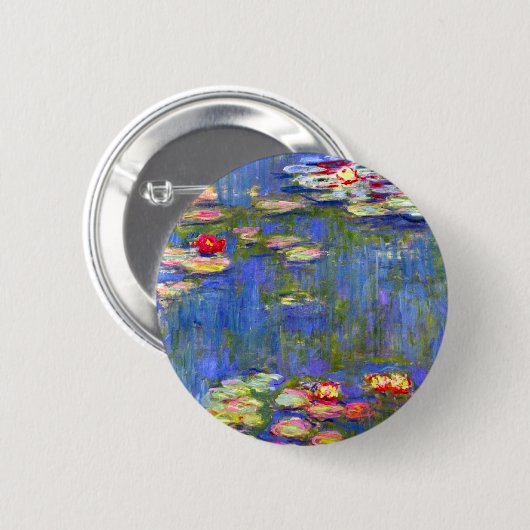 Monet Water Lilies Ronde Button 5,7 Cm (Voorkant /achterkant)