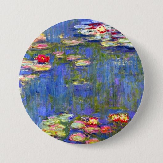 Monet Water Lilies Ronde Button 7,6 Cm (Voorkant)