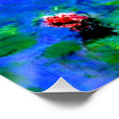 Monet: Water Lilies (rood), Claude Monet schilderi Poster (Hoek)