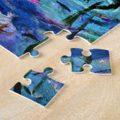 Monet - Water Lilies (roze) 1919 schilderij Legpuzzel (Zijkant)