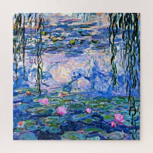 Monet - Water Lilies (roze) 1919 schilderij Legpuzzel (Verticaal)
