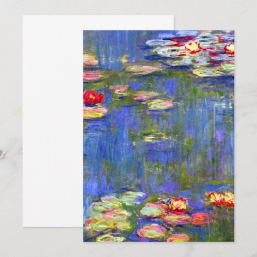 Monet Water Lilies Save The Date (Voorkant / Achterkant)