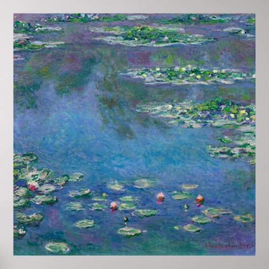 Monet Water Lilies Schilderen Poster (Voorkant)