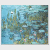 Monet - Water Lilies (turquoise), 1915, Cadeaupapier (Vlak)