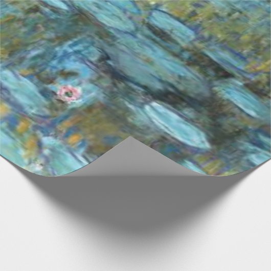 Monet - Water Lilies (turquoise), 1915, Cadeaupapier (Hoek)