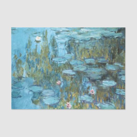 Monet - Water Lilies (turquoise), 1915 Tissuepapier (Voorkant)