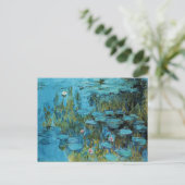 Monet - Water Lilies, Turquoise Briefkaart (Staand voorkant)