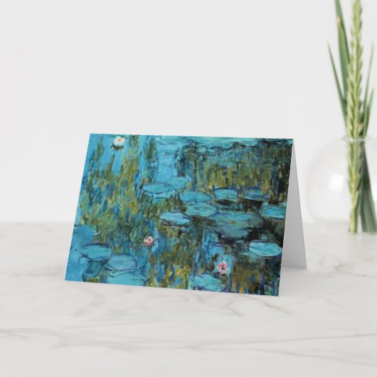 Monet - Water Lilies, Turquoise Kaart (Voorkant)