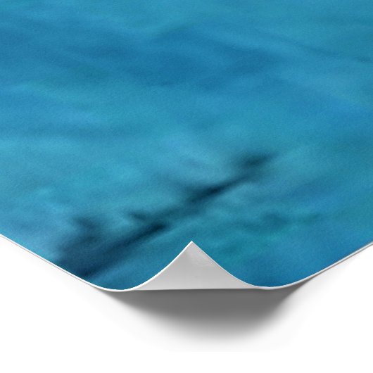 Monet - Water Lilies, Turquoise Poster (Hoek)