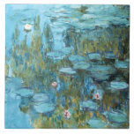 Monet-Water Lilies (turquoise) Tegeltje<br><div class="desc">Water Lilies (turquoise),  1915,  fijne kunst Impressionisme schilderij van de Franse kunstenaar Claude Monet</div>