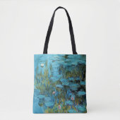Monet - Water Lilies, Turquoise Tote Bag (Voorkant)