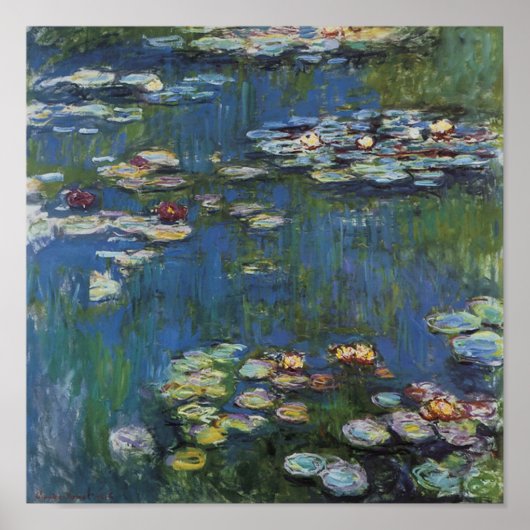 Monet Water Lilies Vintage Art Poster (Voorkant)