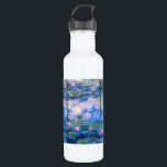 Monet Water Lilies Waterfles<br><div class="desc">Monet Water Lilies waterfles. Olieverf op canvas vanaf 1916. Monet schilderde zijn beroemde waterlelie obsessief in de laatste jaren van zijn loopbaan, waarbij hij inspiratie putte uit het licht van de zon en het verschuivende effect ervan op het water, de aquatische bloemen en de bladeren. Dit schilderij biedt een levendig...</div>