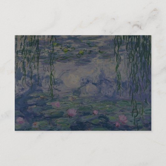 Monet Water Lilies Wedding Informatiekaartje (Achterkant)